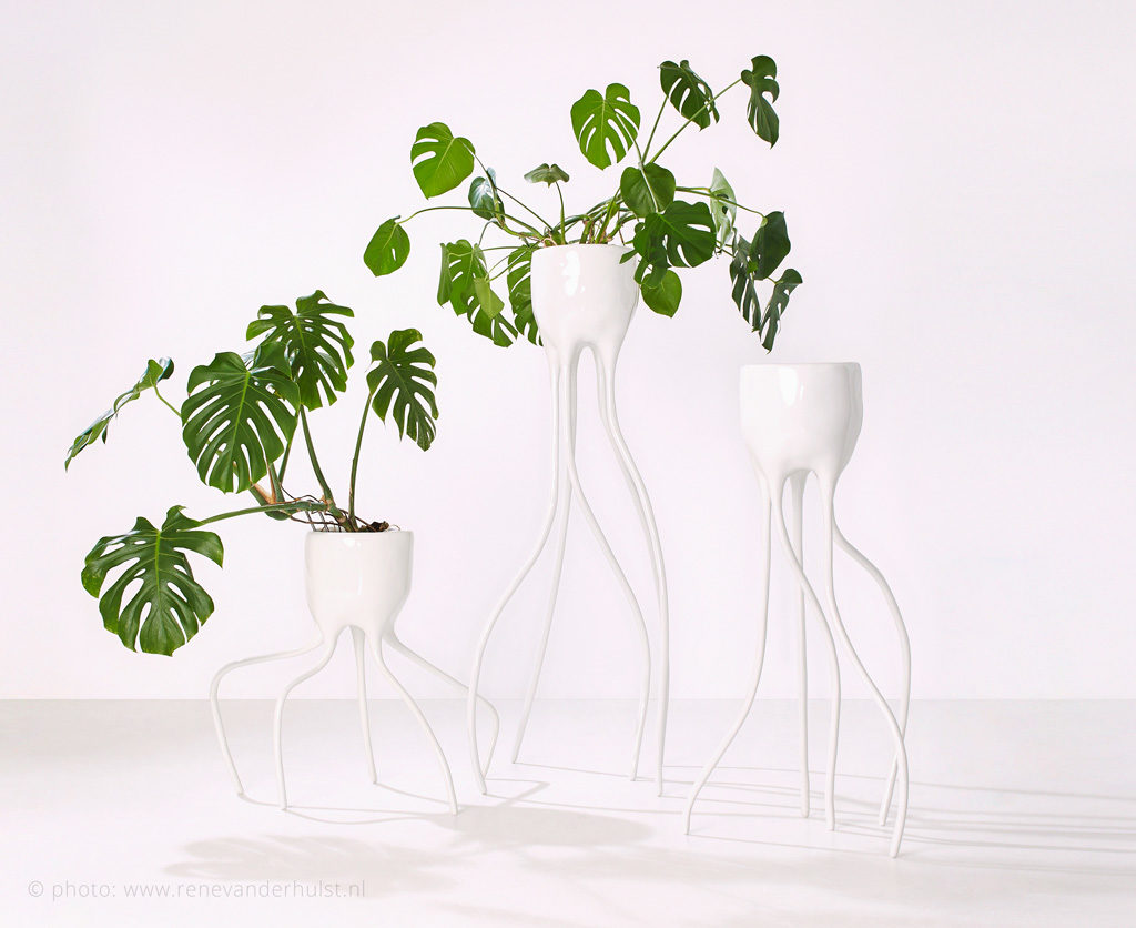 Urskive Kæreste blåhval Monstera design planters