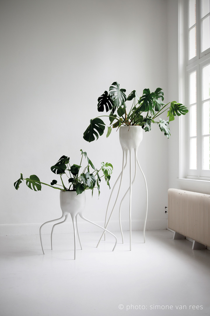 Urskive Kæreste blåhval Monstera design planters